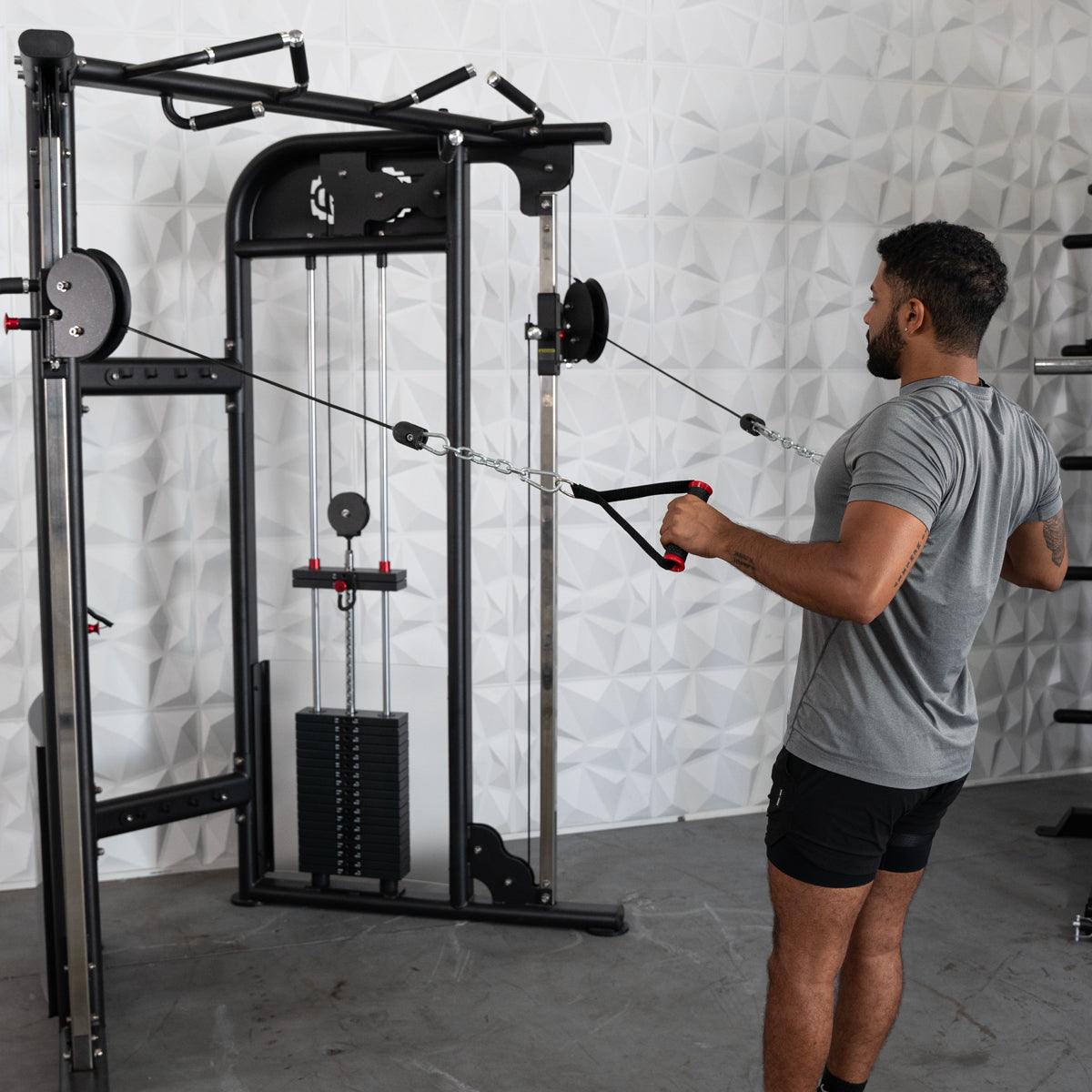 Megatron Dual Adjustable Pulley (88" & 95" height) - Muscle D Fitness - Functional Pull - Up Bar - Adjustable Height - Grit Grind Strength