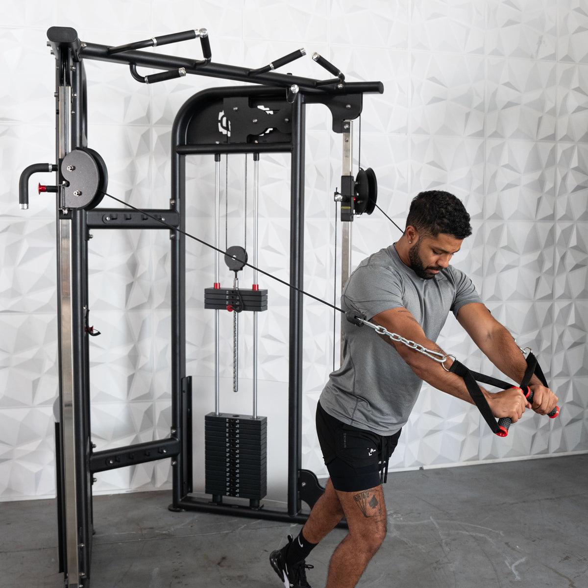 Megatron Dual Adjustable Pulley (88" & 95" height) - Muscle D Fitness - Functional Pull - Up Bar - Adjustable Height - Grit Grind Strength