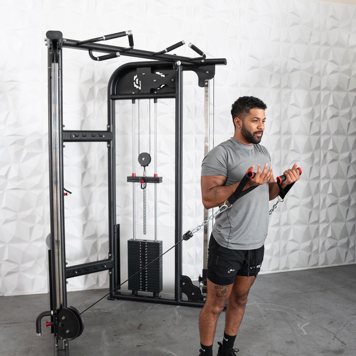 Megatron Dual Adjustable Pulley (88" & 95" height) - Muscle D Fitness - Functional Pull - Up Bar - Adjustable Height - Grit Grind Strength