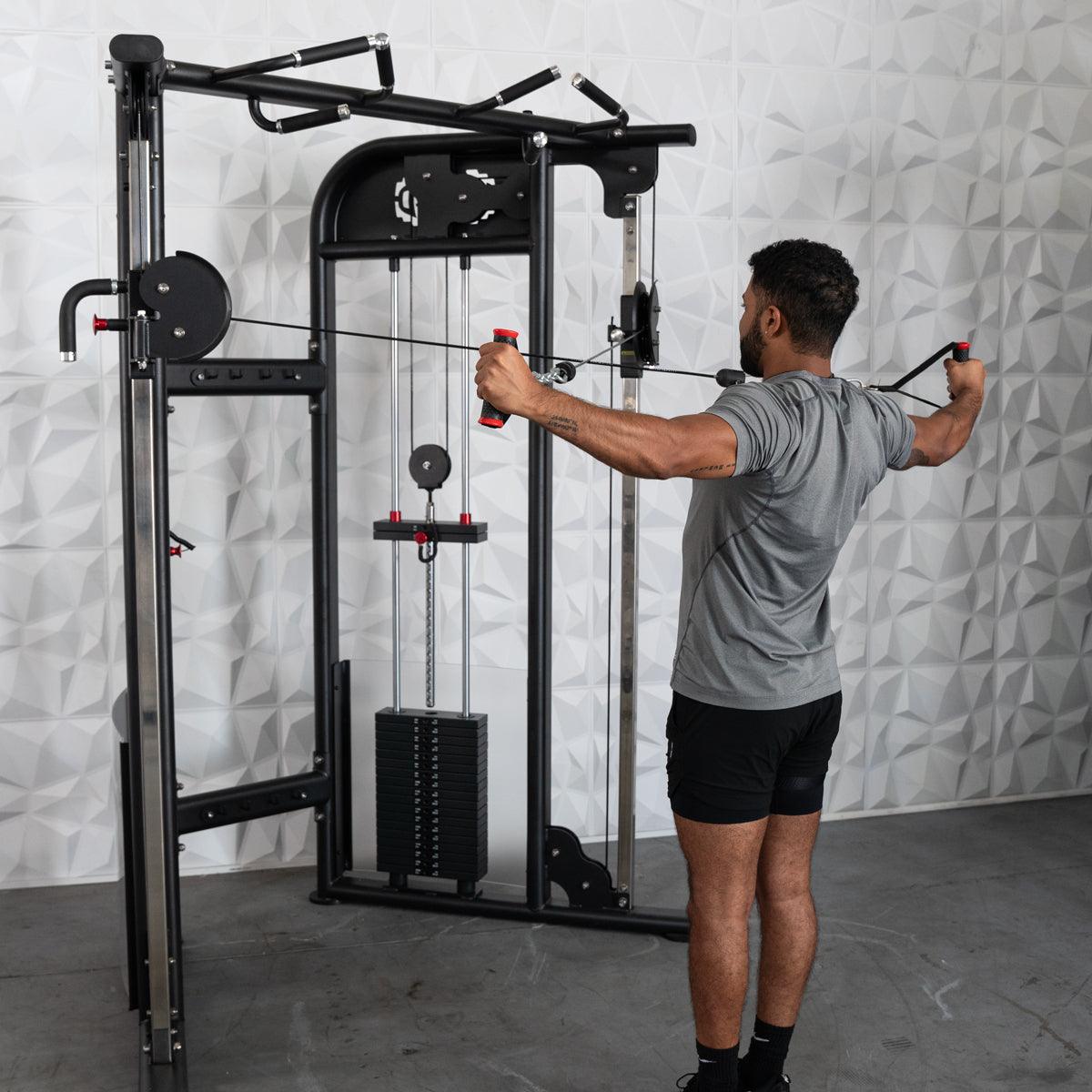 Megatron Dual Adjustable Pulley (88" & 95" height) - Muscle D Fitness - Functional Pull - Up Bar - Adjustable Height - Grit Grind Strength