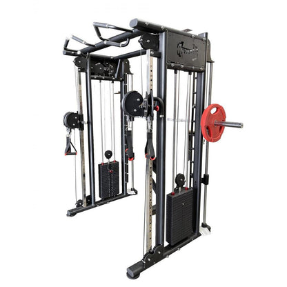 Megatron Dual Adjustable Pulley / Smith Combo - Muscle D Fitness - Selectorized Weight Adjustment - Functional Pull - Up Bar - Dual Station - Grit Grind Strength