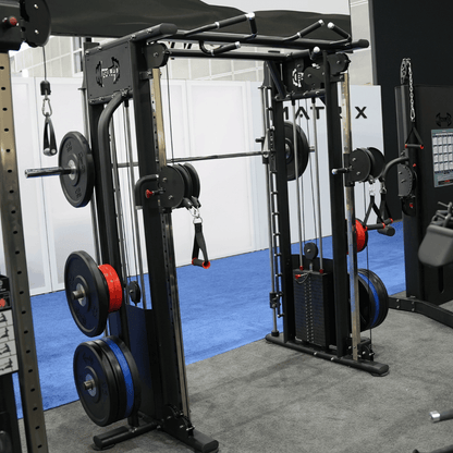 Megatron Dual Adjustable Pulley / Smith Combo - Muscle D Fitness - Selectorized Weight Adjustment - Functional Pull - Up Bar - Dual Station - Grit Grind Strength