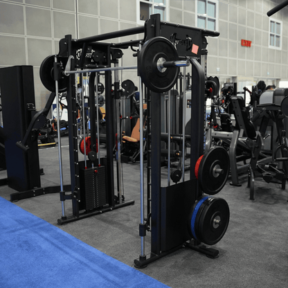 Megatron Dual Adjustable Pulley / Smith Combo - Muscle D Fitness - Selectorized Weight Adjustment - Functional Pull - Up Bar - Dual Station - Grit Grind Strength