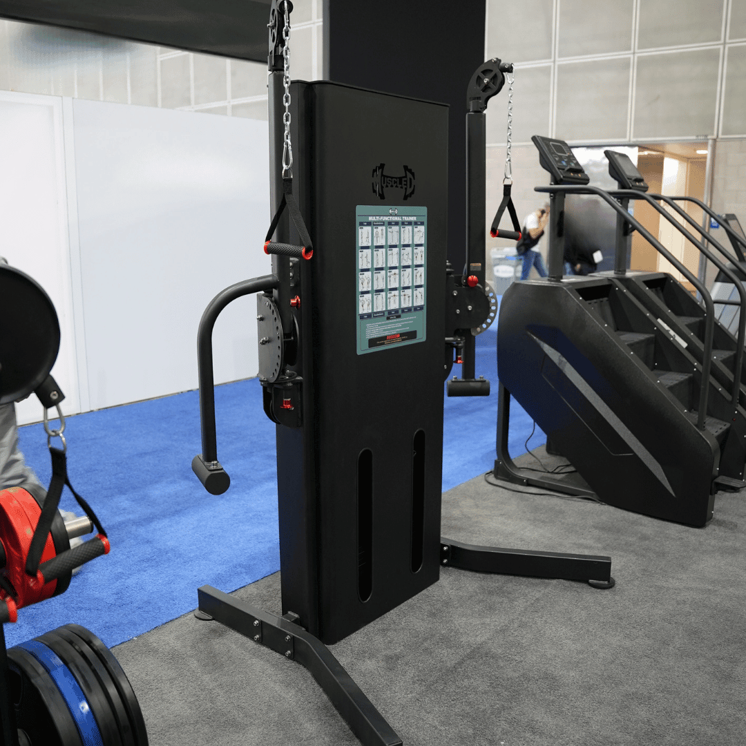 Megatron Multi - Functional Trainer - Muscle D Fitness - Selectorized Weight Adjustment - Adjustable Arms - Single Handle Attachments - Grit Grind Strength