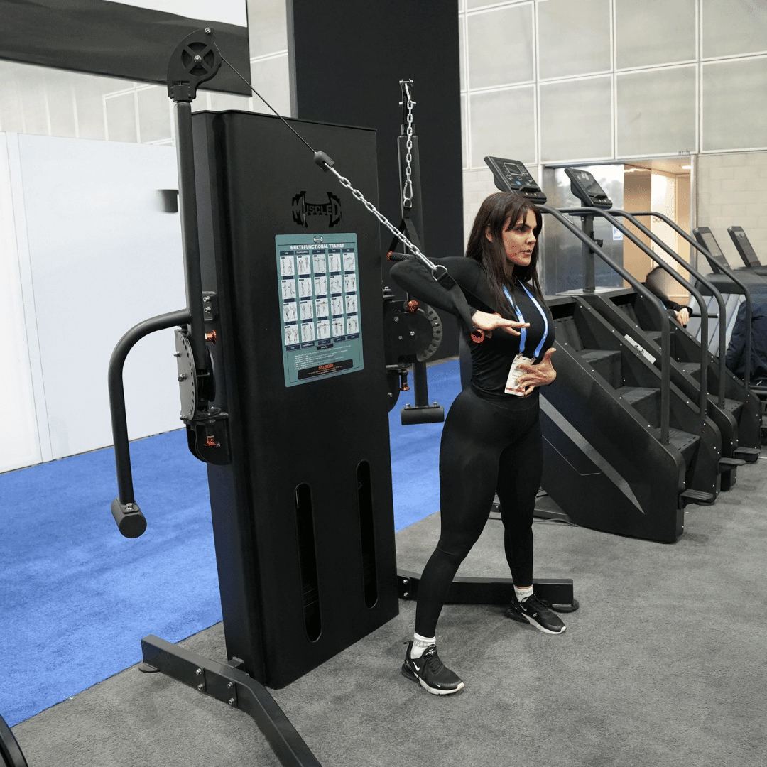 Megatron Multi - Functional Trainer - Muscle D Fitness - Selectorized Weight Adjustment - Adjustable Arms - Single Handle Attachments - Grit Grind Strength