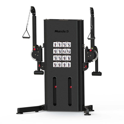 Megatron Multi - Functional Trainer - Muscle D Fitness - Selectorized Weight Adjustment - Adjustable Arms - Single Handle Attachments - Grit Grind Strength