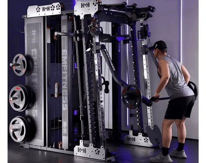 Multifunctional All - In - One Home Gym Smith Machine Squat Rack with Storage - Grit Grind Strength