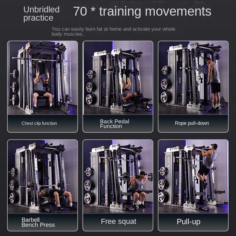 Multifunctional All - In - One Home Gym Smith Machine Squat Rack with Storage - Grit Grind Strength