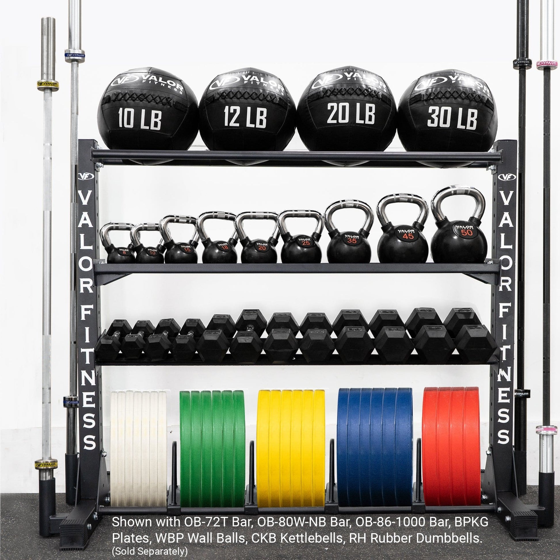 Multifunctional Fitness Equipment Storage Rack - Grit Grind Strength