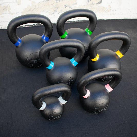 Muscle D Cast Kettlebells - Muscle D Fitness - Quality Handle Design - Heavy Duty Coating - Grit Grind Strength