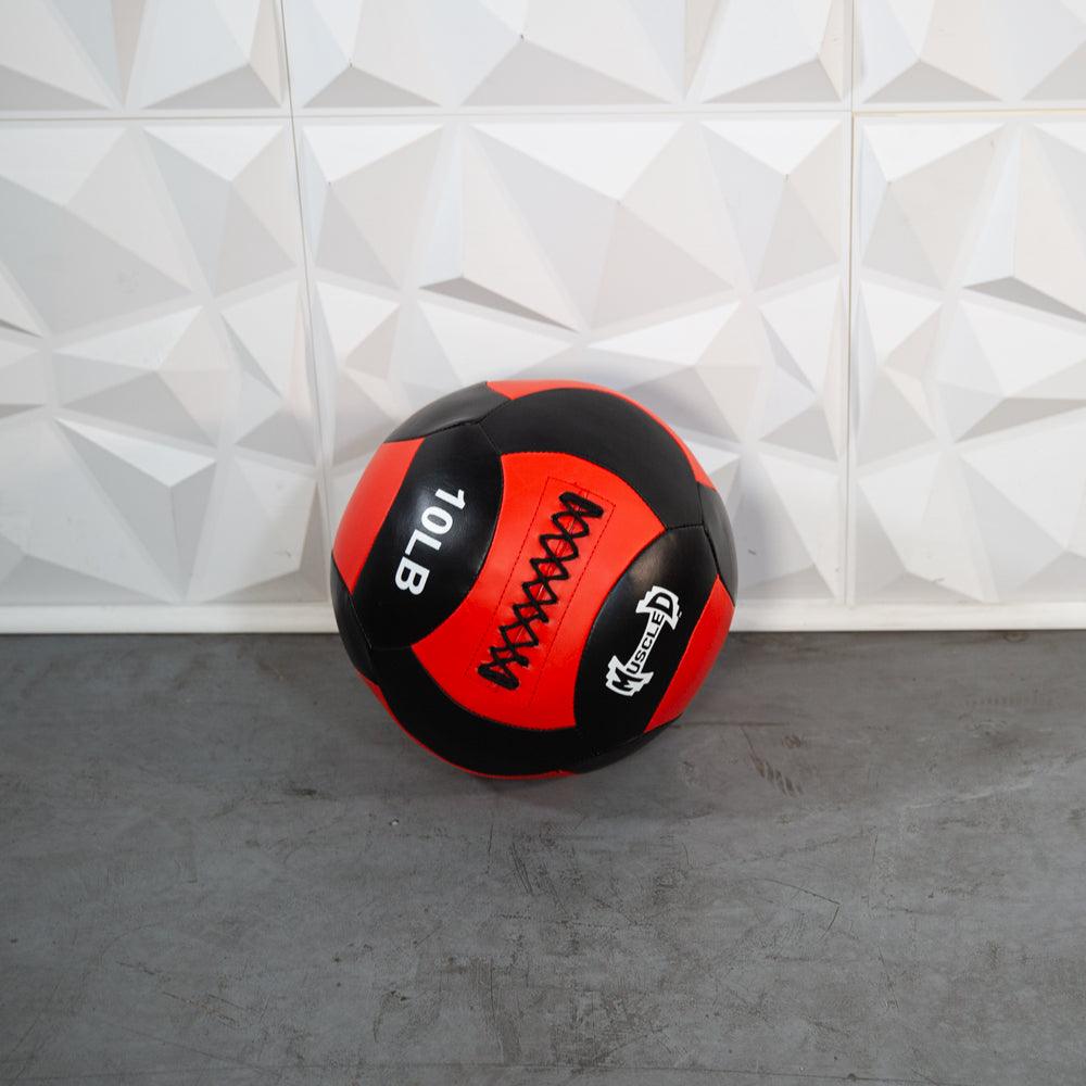 Muscle D Fitness 10lb Medicine Ball / Wall Ball Medicine Ball / Wall Ball - Muscle D Fitness - Heavy Duty Stitching - Multi-Panel Design - 14" Diameter