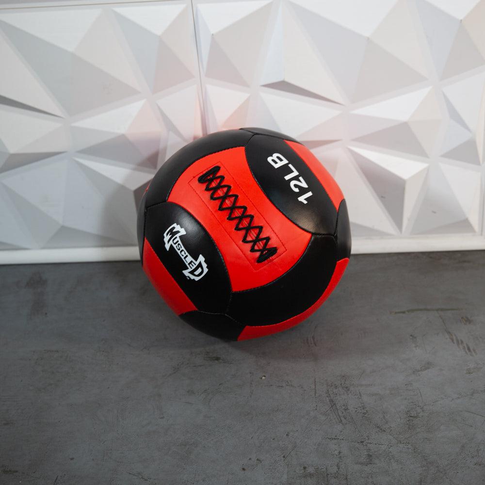Muscle D Fitness 12lb Medicine Ball / Wall Ball Medicine Ball / Wall Ball - Muscle D Fitness - Heavy Duty Stitching - Multi-Panel Design - 14" Diameter