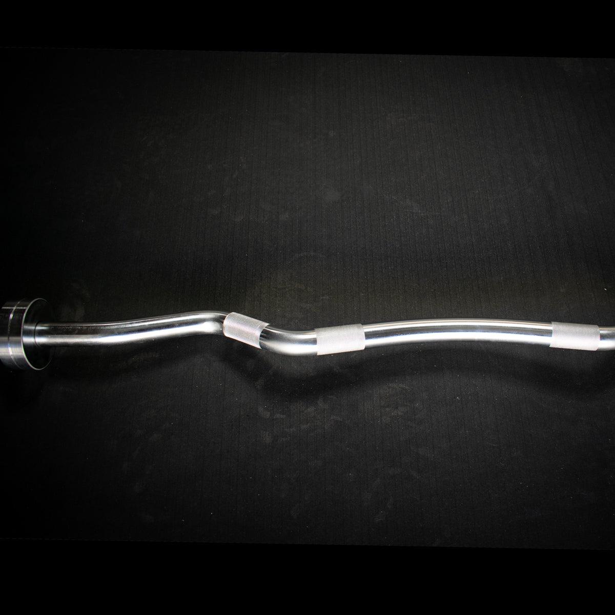 Muscle D Fitness 5' Hard Chrome Curl Bar - Muscle D Fitness - Ergonomic Angle for Arm Training