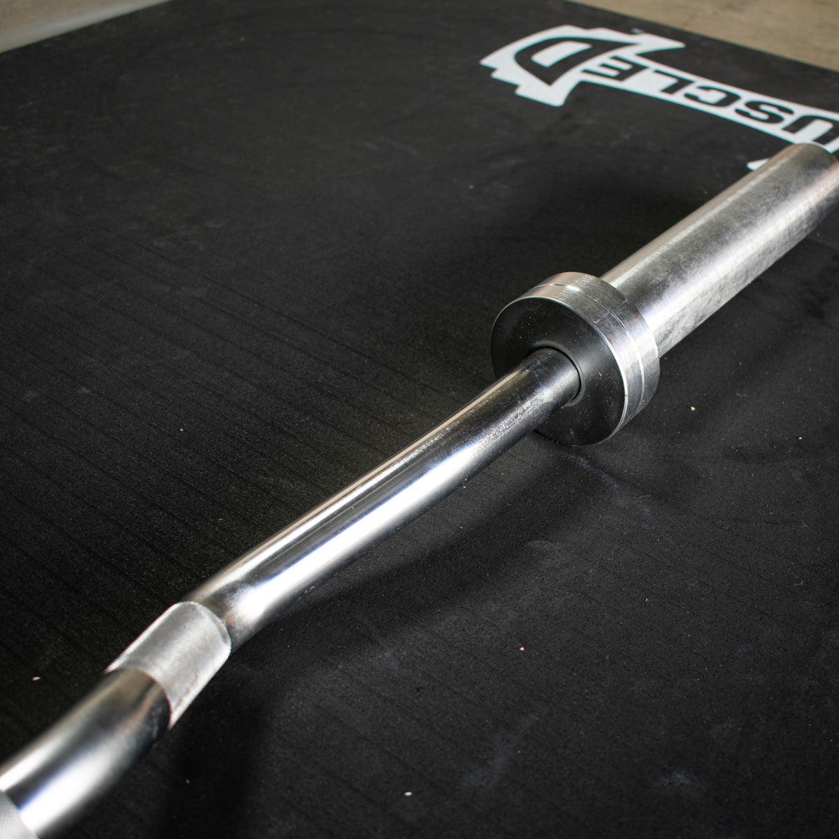 Muscle D Fitness 5' Hard Chrome Curl Bar - Muscle D Fitness - Ergonomic Angle for Arm Training