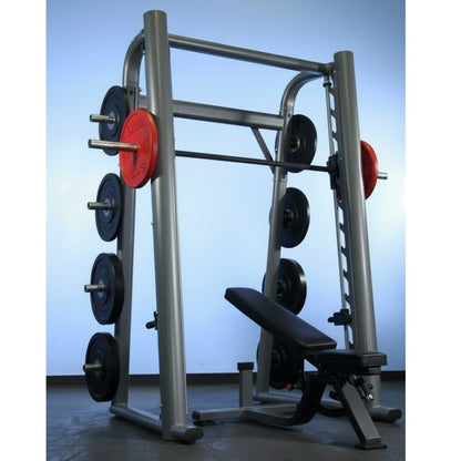 Muscle D Fitness 93" / Dark Gray Smith Machine(85", 93") - Muscle D Fitness - Commercial Grade Smith Machine Plate Storage Black Silver