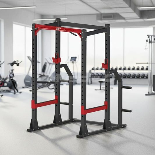 Muscle D Fitness Compact Power Cage - Muscle D Fitness - Adjustable Squat Rack - Gym Storage - Chin up Bar - Home Gym