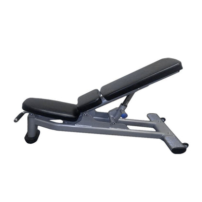 Muscle D Fitness Deluxe Adjustable Bench - Muscle D Fitness - Adjustable Moveable Padded Bench Black Silver