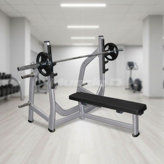 Muscle D Fitness Flat Bench - Olympic - Muscle D Fitness - 11 Gauge Steel - Commercial Upholstery