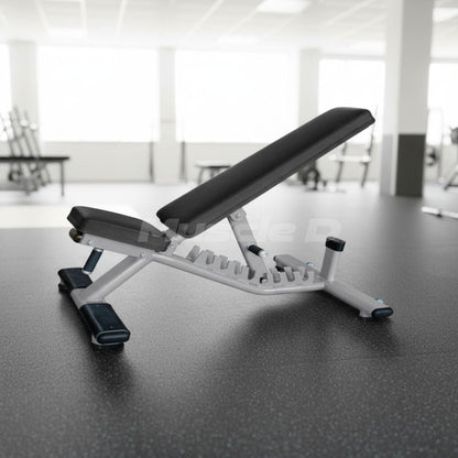 Muscle D Fitness Flat to Incline Bench - Muscle D Fitness - 11 Gauge Steel - Commercial Upholstery - Seat and Back are Adjustable