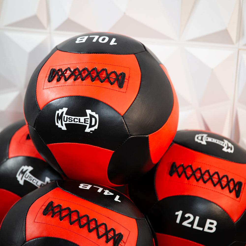 Muscle D Fitness Medicine Ball / Wall Ball - Muscle D Fitness - Heavy Duty Stitching - Multi-Panel Design - 14" Diameter