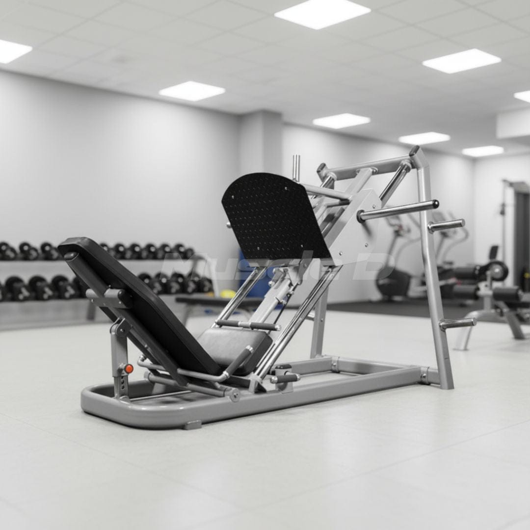 Muscle D Fitness Plate Loaded 45 Degree Roller Bearing Leg Press - Muscle D Fitness - Adjustable Back Pad