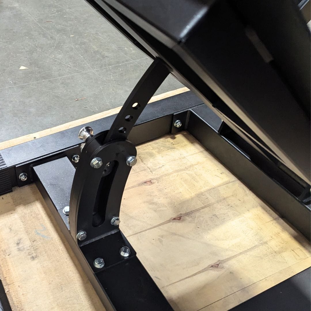 Muscle D Fitness Plate Loaded Excel Open Linear Bearing Hack Squat - Muscle D Fitness - Plate Load Squat Machine - Plate Storage Pegs - Adjustable Foot Plate