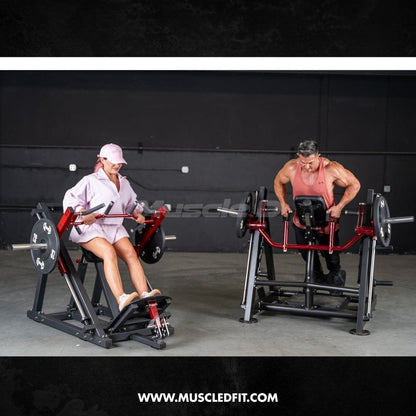 Muscle D Fitness Plate Loaded Power Leverage V2 Chest Supported Linear Bearing Row