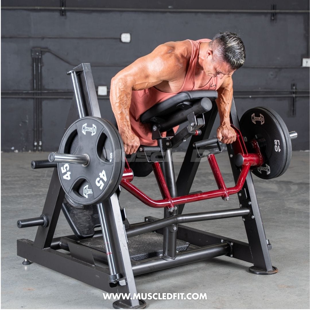 Muscle D Fitness Plate Loaded Power Leverage V2 Chest Supported Linear Bearing Row