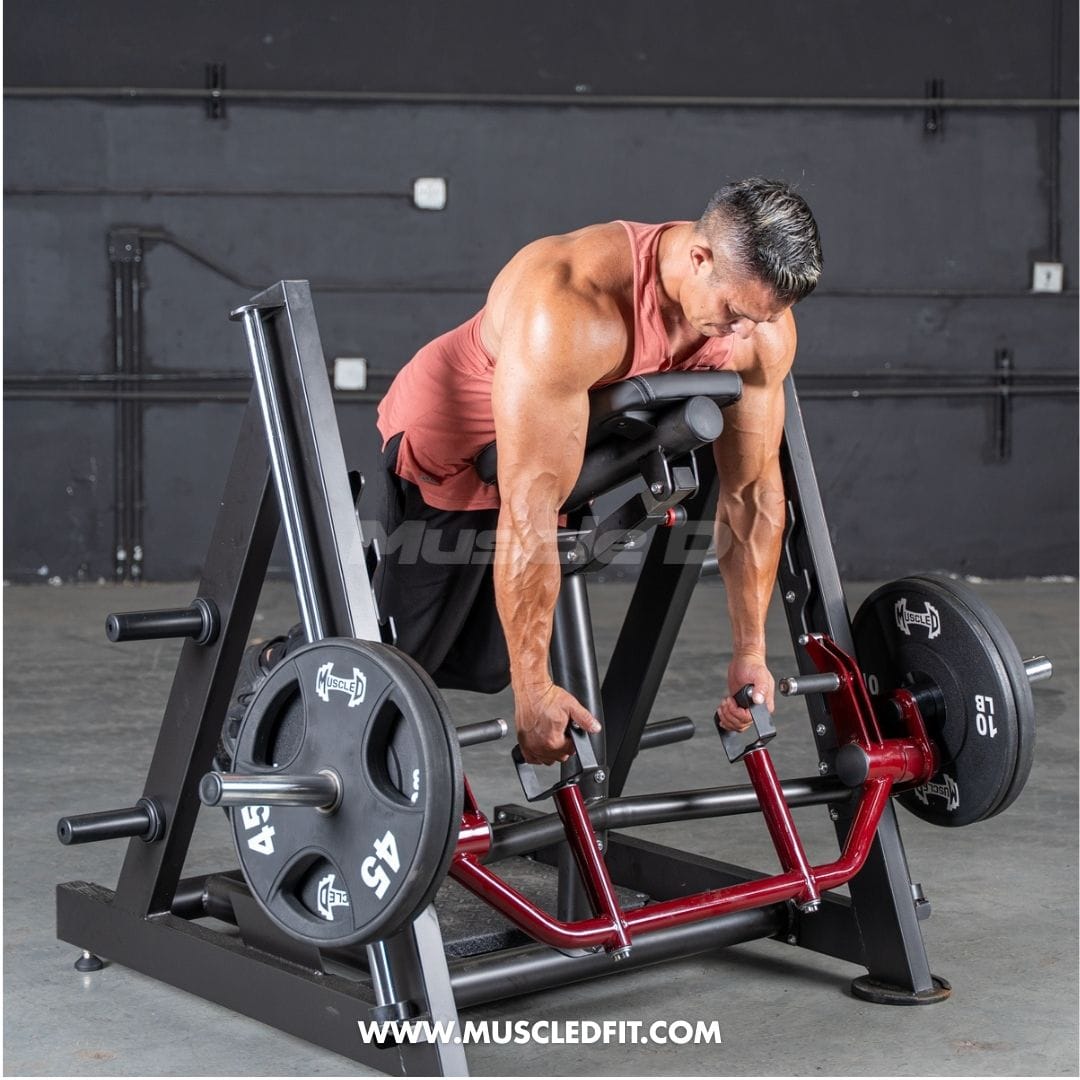 Muscle D Fitness Plate Loaded Power Leverage V2 Chest Supported Linear Bearing Row