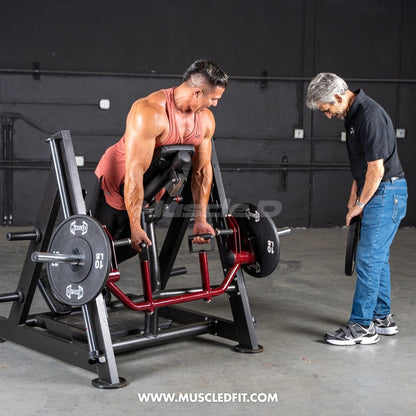 Muscle D Fitness Plate Loaded Power Leverage V2 Chest Supported Linear Bearing Row