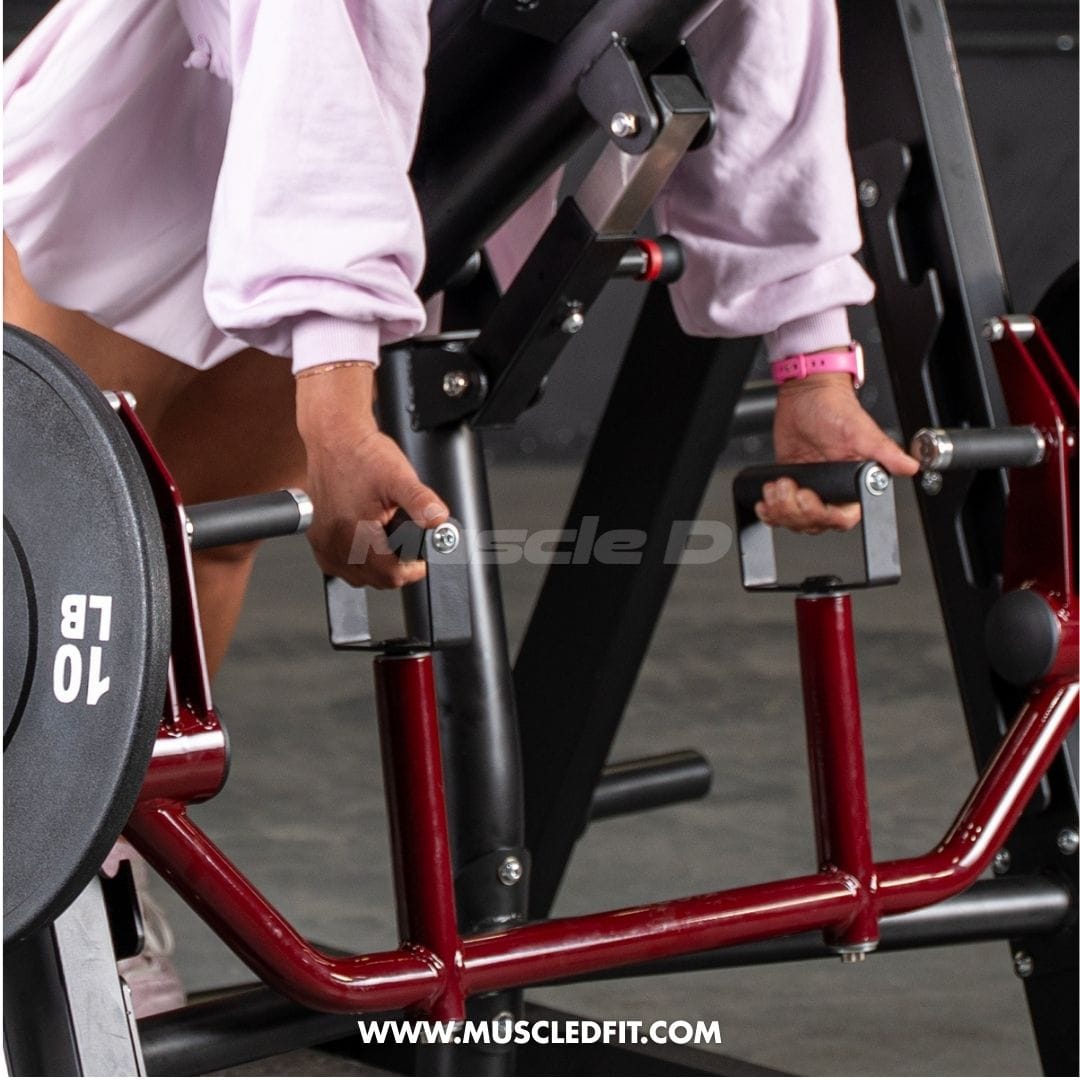 Muscle D Fitness Plate Loaded Power Leverage V2 Chest Supported Linear Bearing Row