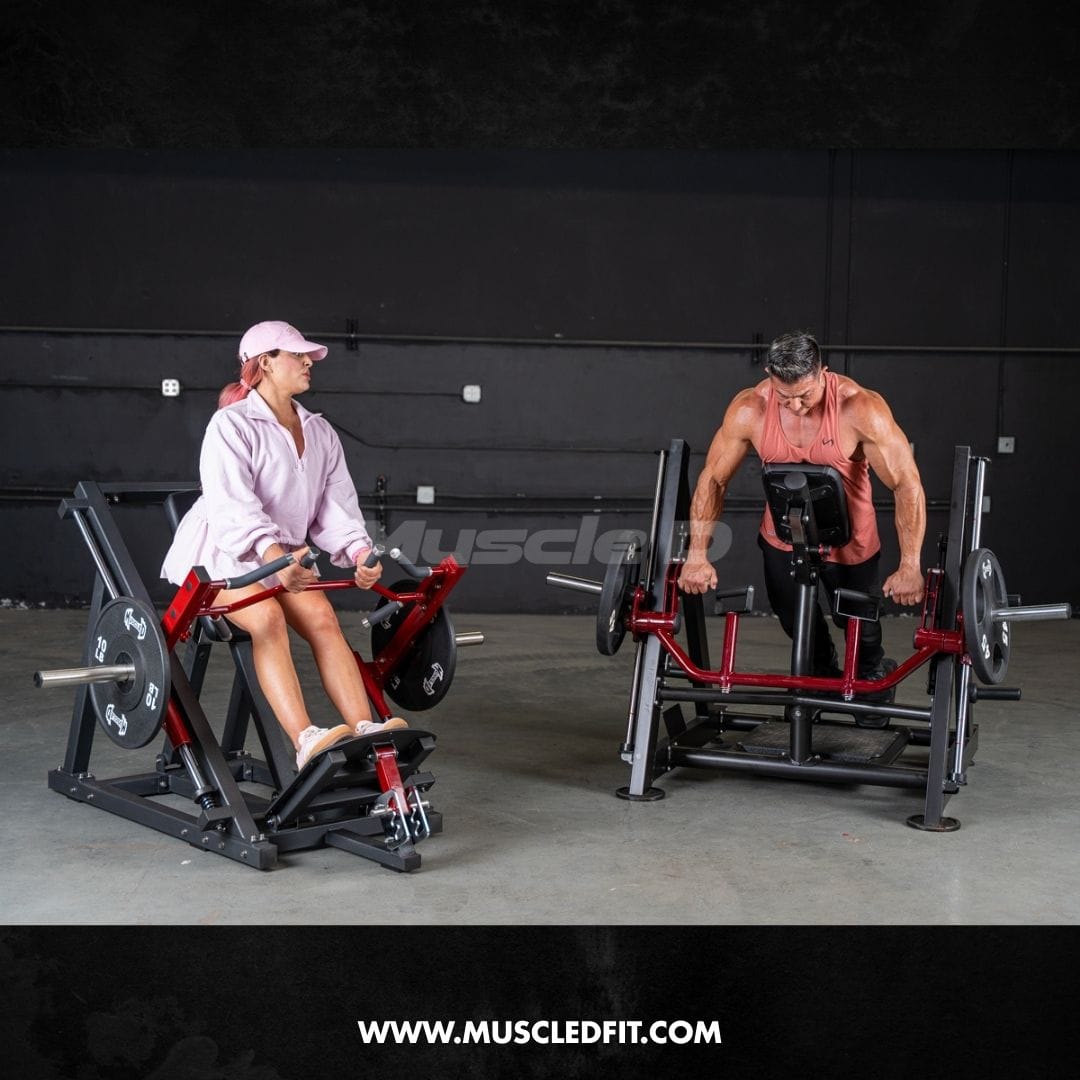 Muscle D Fitness Plate Loaded Power Leverage V2 Chest Supported Linear Bearing Row