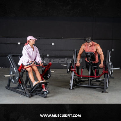 Muscle D Fitness Plate Loaded Power Leverage V2 Chest Supported Linear Bearing Row