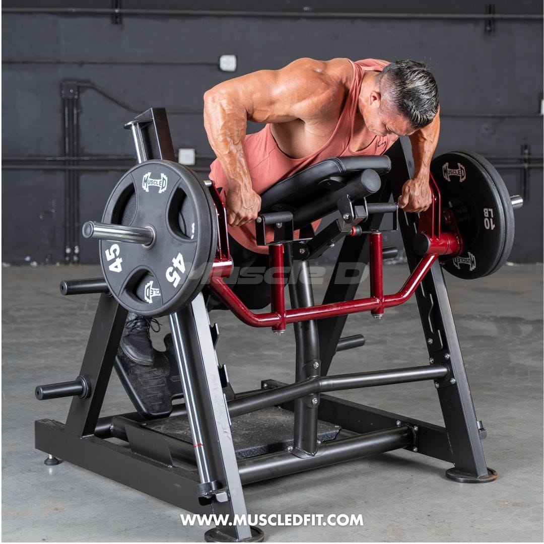 Muscle D Fitness Plate Loaded Power Leverage V2 Chest Supported Linear Bearing Row