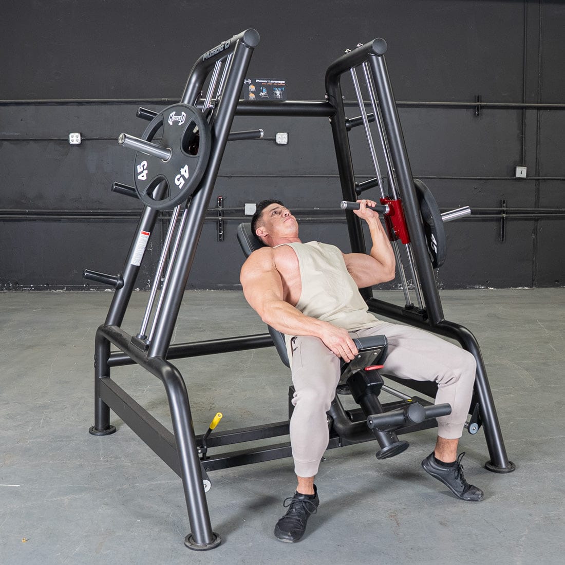 Muscle D Fitness Plate Loaded Power Leverage V2 Convergent Bench - Muscle D Fitness - Incline, Shoulder Press