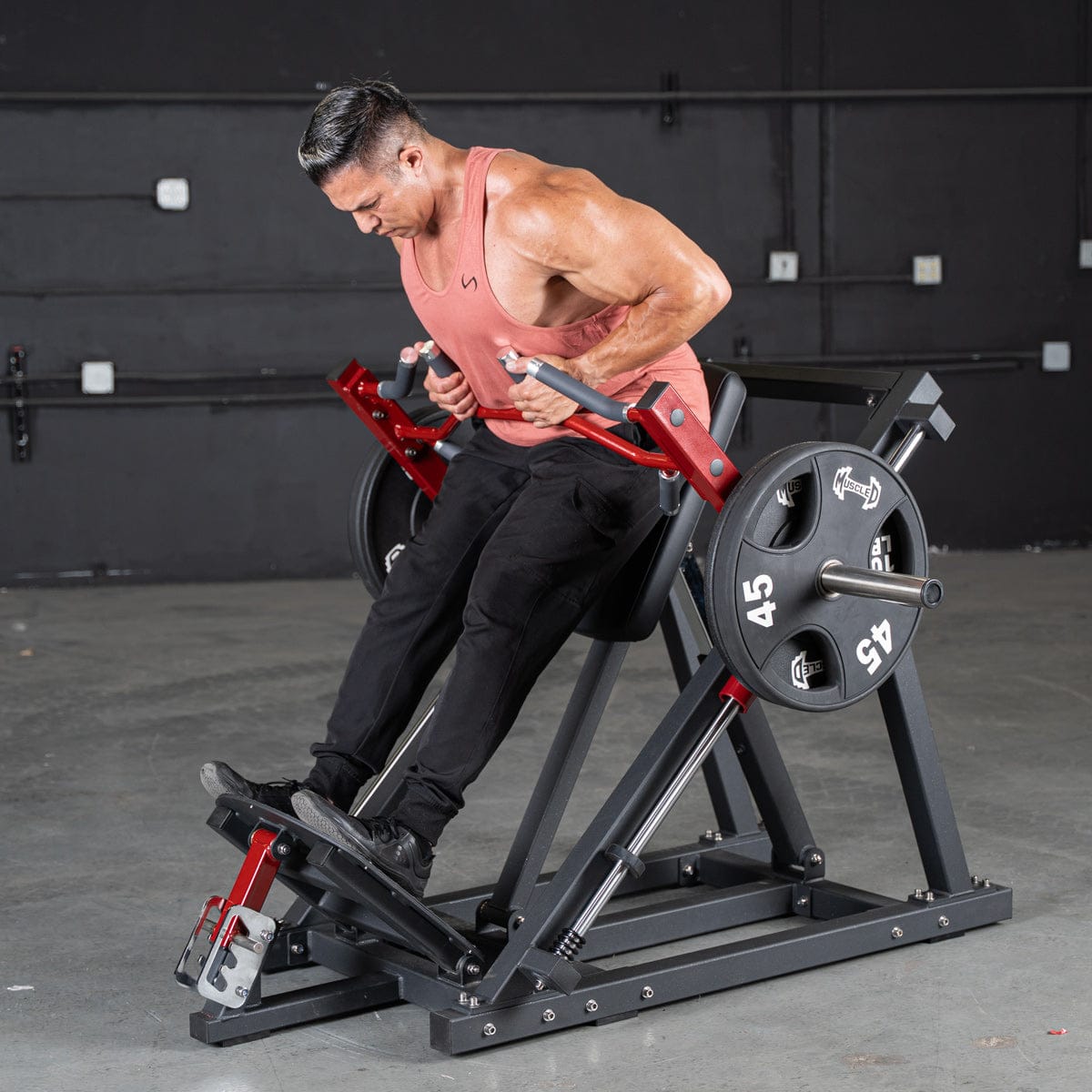 Muscle D Fitness Plate Loaded Power Leverage V2 Linear Bearing Row