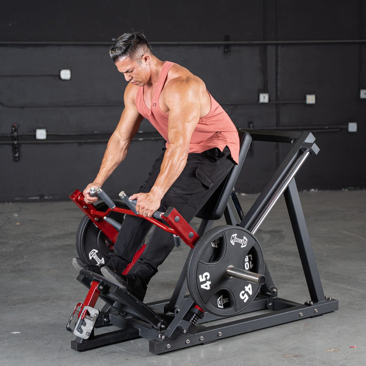 Muscle D Fitness Plate Loaded Power Leverage V2 Linear Bearing Row