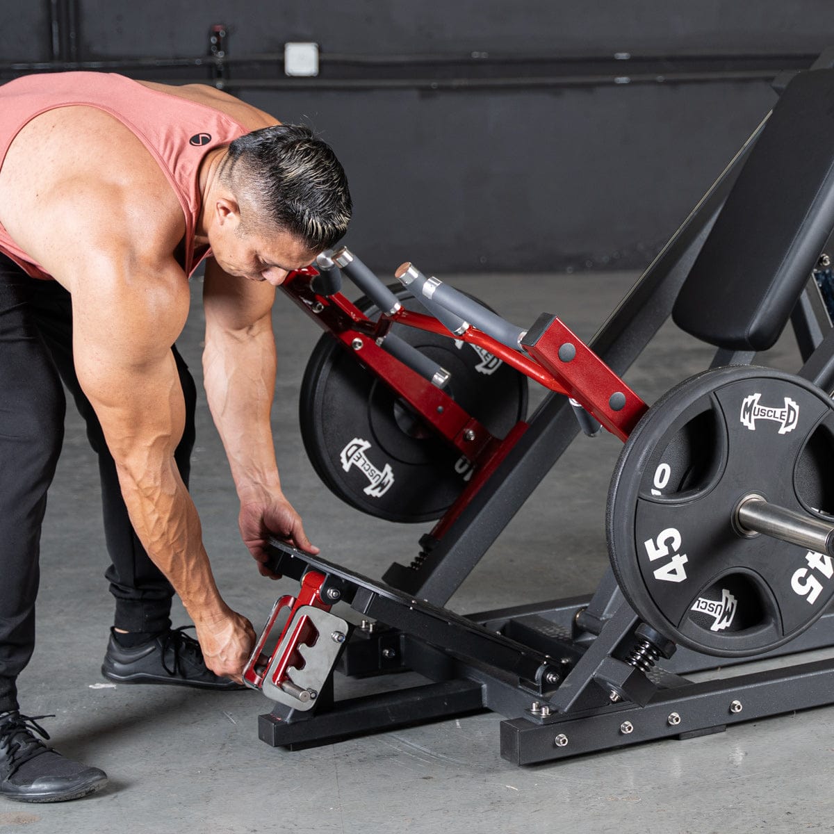 Muscle D Fitness Plate Loaded Power Leverage V2 Linear Bearing Row