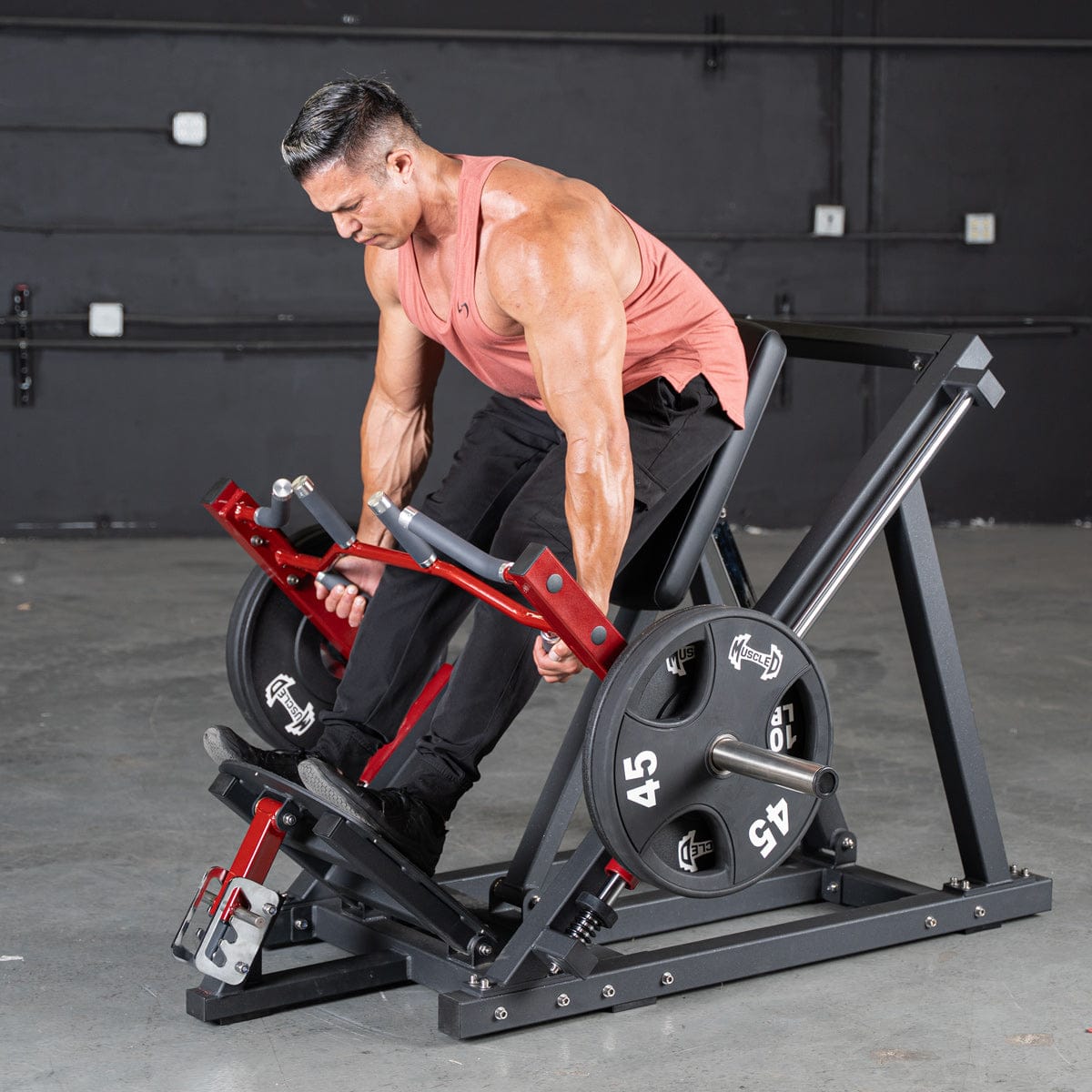 Muscle D Fitness Plate Loaded Power Leverage V2 Linear Bearing Row