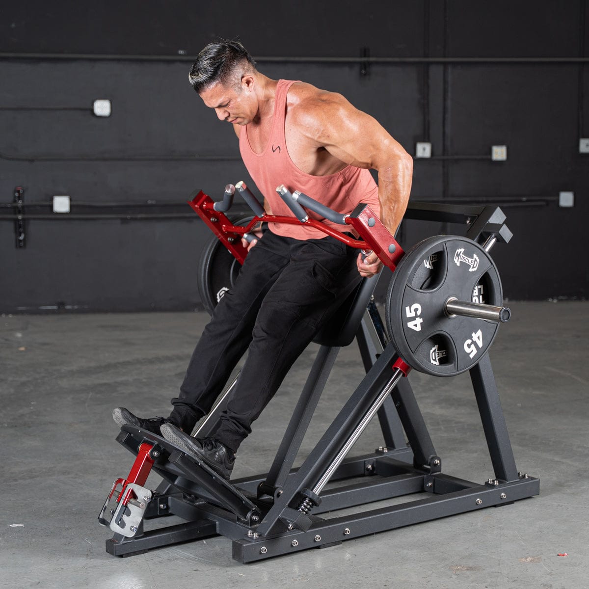 Muscle D Fitness Plate Loaded Power Leverage V2 Linear Bearing Row