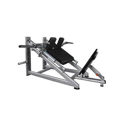 Muscle D Fitness Plate Loaded Silver 30-Degree Linear Hack Squat Machine - Muscle D Fitness - Plate-Loaded - Adjustable Foot Plate