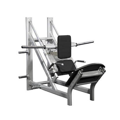 Muscle D Fitness Plate Loaded Silver 45 Degree Linear Calf Hack Machine - Muscle D Fitness - Integrated Storage