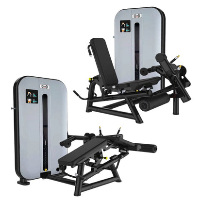 Muscle D Fitness Selectorized Vogue Leg Extension/Prone Leg Curl Combo - Muscle D Fitness - Seated - Adjustable - Pin Selectorized - Quads Hamstring Machine