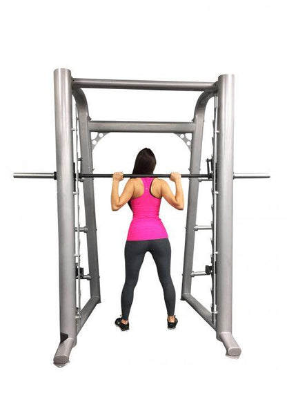 Muscle D Fitness Smith Machine(85", 93") - Muscle D Fitness - Commercial Grade Smith Machine Plate Storage Black Silver