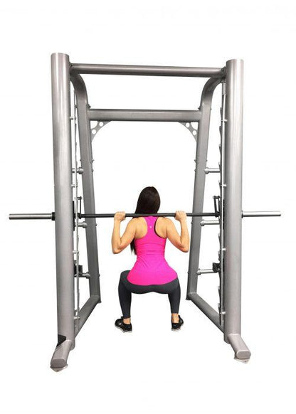 Muscle D Fitness Smith Machine(85", 93") - Muscle D Fitness - Commercial Grade Smith Machine Plate Storage Black Silver