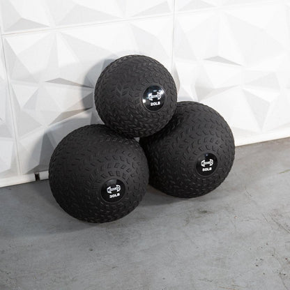 Muscle D Slam Ball - Muscle D Fitness - Tire Track Design - Thick Outer Shell - Grit Grind Strength