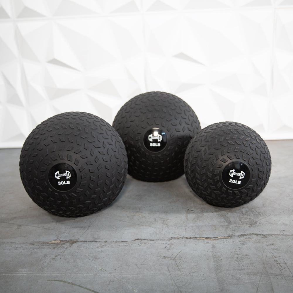 Muscle D Slam Ball - Muscle D Fitness - Tire Track Design - Thick Outer Shell - Grit Grind Strength