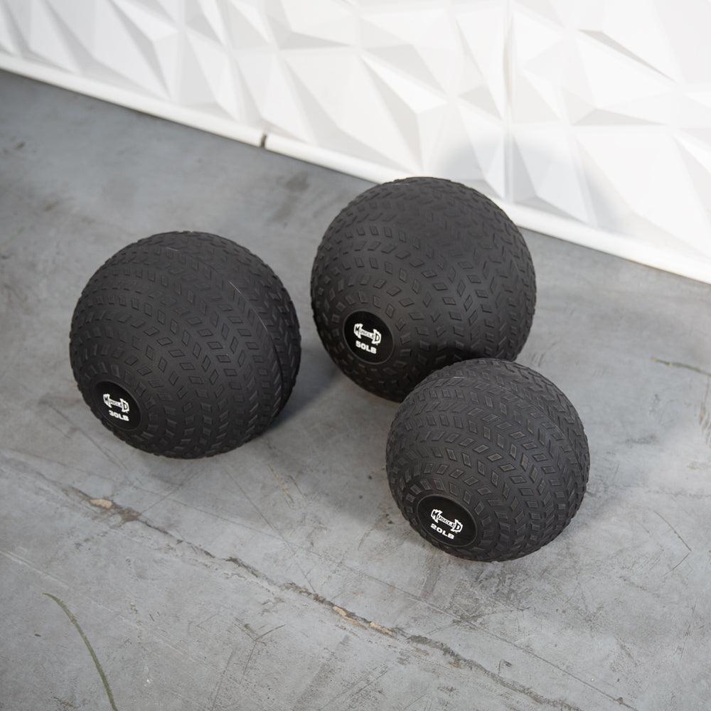 Muscle D Slam Ball - Muscle D Fitness - Tire Track Design - Thick Outer Shell - Grit Grind Strength