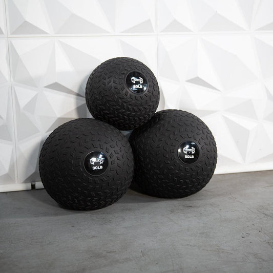 Muscle D Slam Ball - Muscle D Fitness - Tire Track Design - Thick Outer Shell - Grit Grind Strength