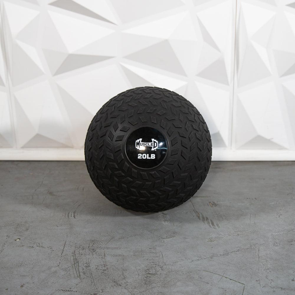 Muscle D Slam Ball - Muscle D Fitness - Tire Track Design - Thick Outer Shell - Grit Grind Strength